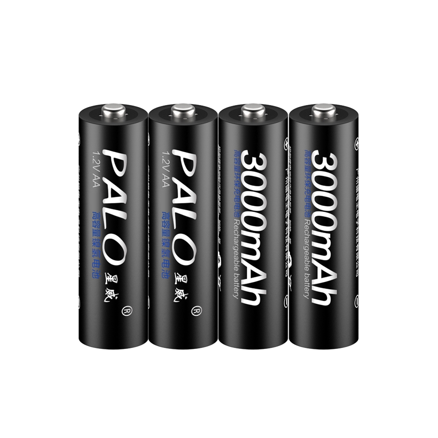 AA įkraunamos baterijos PALO 3000mAh, Ni-Mh, 2200mAh, 1.2V, 4 vnt.